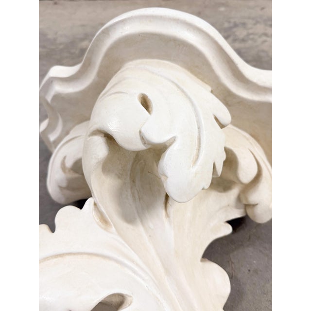 Rococo Vintage Regency Serge Roche Botanical Palm Frond Wall Brackets For Sale - Image 3 of 13