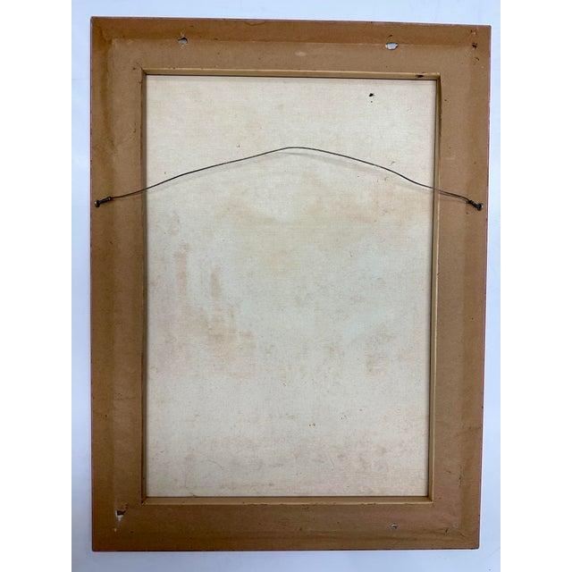1960s Vintage Framed Italian Street Scene Signed Sapri For Sale - Image 5 of 6