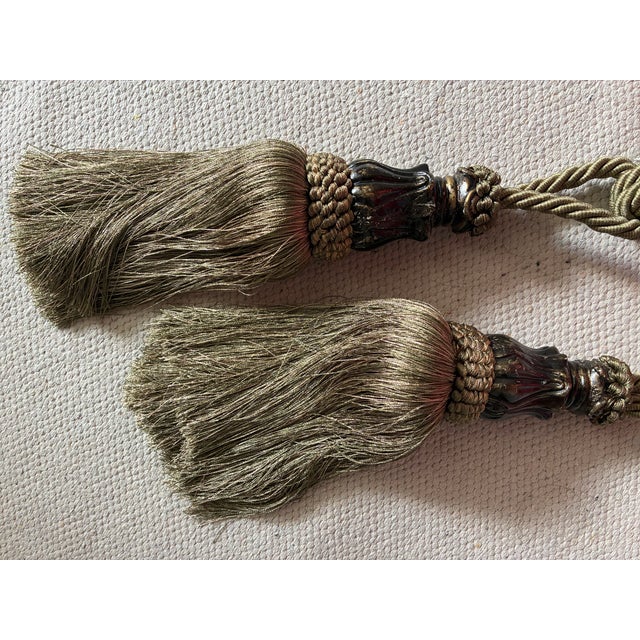 2010s Victorian Gold Rope & Tassel Curtain Fastener For Sale - Image 5 of 6
