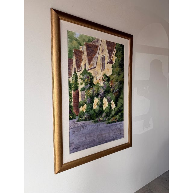 Mid-Century Modern 1980s Fred Dettmann (1945–2022) German-American Impressionist European Cottage Landscape Oil on Masonite Painting For Sale - Image 3 of 13