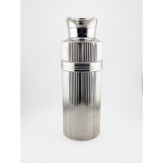 Mid-Century Christian Dior Modernist Ribbed Silver Thermal Carafe For Sale - Image 14 of 14