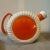 1930s Art Deco Orange and White Ceramic Rosolio Set by Rometti Umbertide For Sale - Image 10 of 11