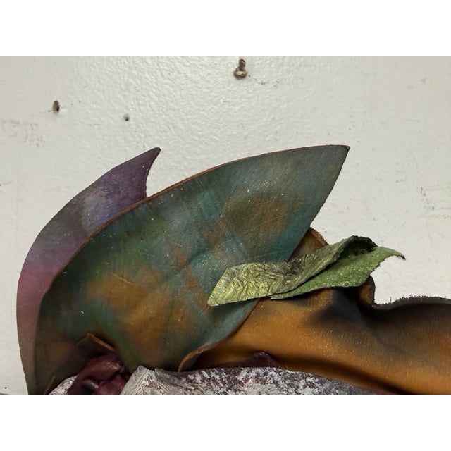 Dominique Caron Handmade Leather Art Mask For Sale In San Francisco - Image 6 of 12