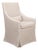 Skirted Linen Dining Arm Chair by Loomlan For Sale