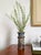 Vintage brutalist ceramic vase with matte blue, green and brown glaze. This unique 70s primitive pottery piece, signed to...