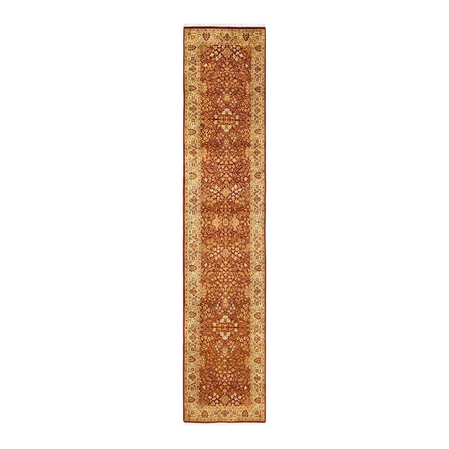 Mogul, One-of-a-Kind Hand-Knotted Runner Rug - Orange, 2' 7" x 12' 6" For Sale