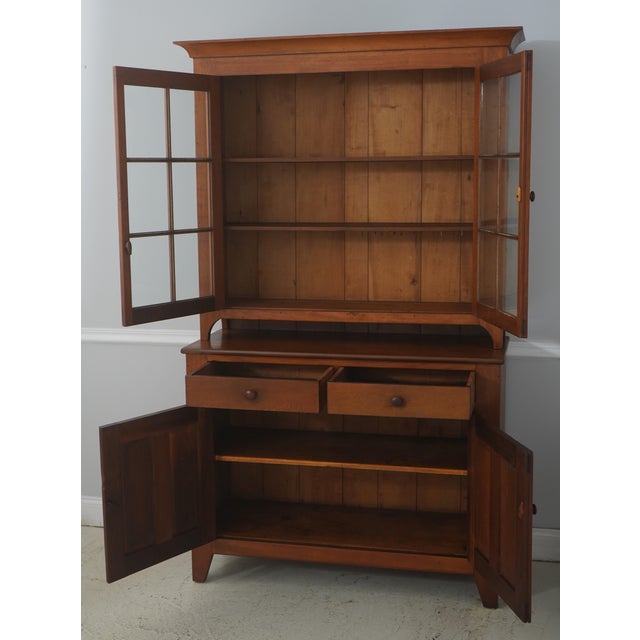 American Antique Early 19th Century Walnut Stepback Cupboard For Sale - Image 3 of 18