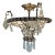 Myran Allan Luxury Lighting Neoclassical Antique Silver Petite Bohemian Crystal Semi-Flush Mount For Sale