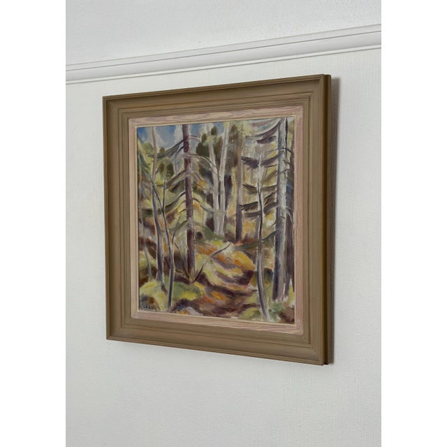 Mid-Century Modern Gottfrid Lård, Forest, 1960s, Oil on Canvas For Sale - Image 3 of 18