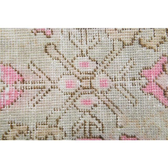 Textile 1970s Turkish Oushak Handmade Wool Cotton Orange Runner For Sale - Image 7 of 12