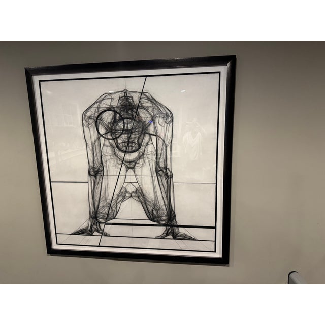One of a kind, dramatic and impactful original framed drawing from Poland titled Subjection by artist Anna Martseniuk....