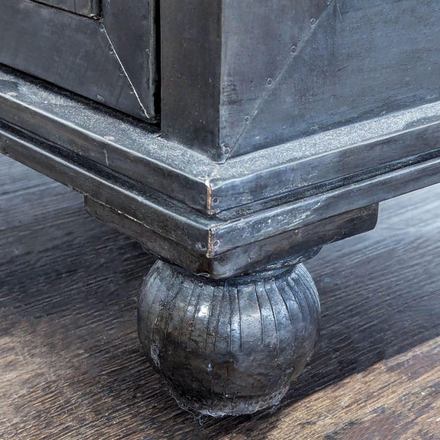 Restoration Hardware Zinc Three Drawer Nightstand For Sale - Image 9 of 11