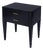 Kai 24 in. W Rectangular Wood 2 Drawer End Table, Black Licorice For Sale