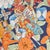 Folk Art Sample - Schumacher X Clements Ribeiro Fairie Garden Fabric in Orange & Navy For Sale - Image 3 of 4