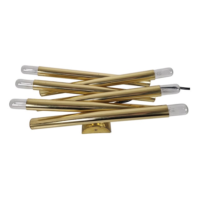 Italian Wall Lamp with Six Lights in the style of Gaetano Sciolari, 1970s For Sale