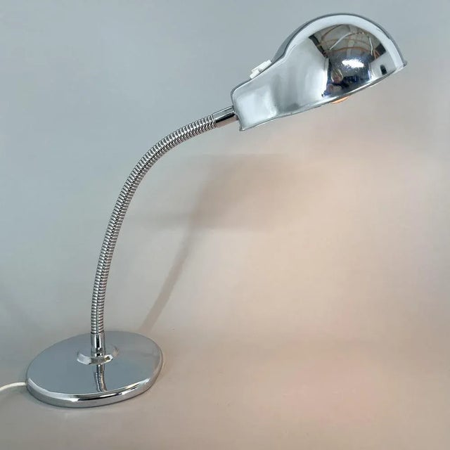 Chrome Adjustable Table Lamp, Italy, 1960s For Sale - Image 3 of 9