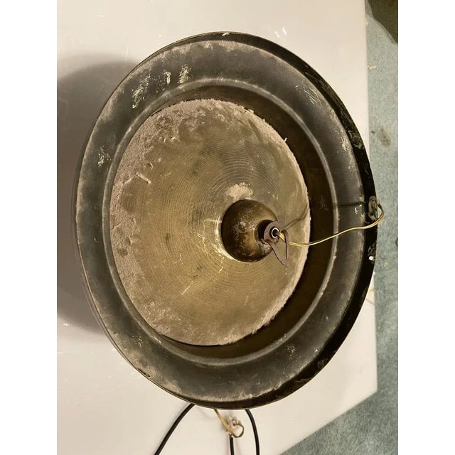 Vintage Bronze Ceiling Lamp with Cut Crystal Shade, 1960s For Sale - Image 4 of 11