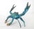 Coastal Late 20th Century Enameled Brass Blue Crab Figure For Sale - Image 3 of 12