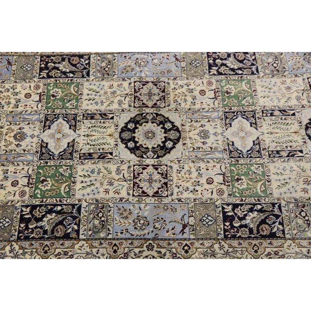 Middle Eastern Rug in Wool and Silk For Sale - Image 3 of 11