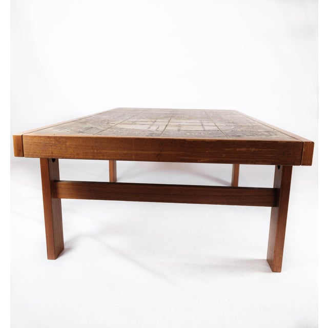 Coffee Table in Teak with Tiles of Danish Design, 1960s For Sale - Image 10 of 15