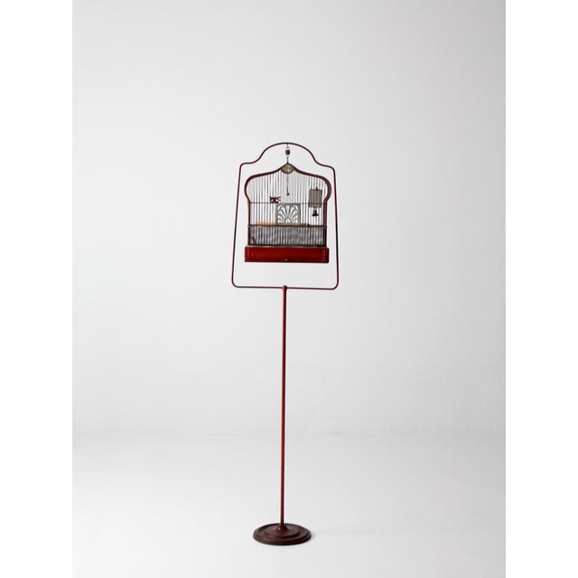 Antique Crown Bird Cage With Stand Chairish