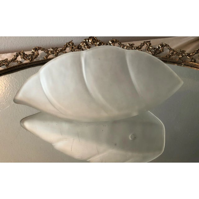 Contemporary 40's Frosted Glass Slip Shade or Shade for Sconce For Sale - Image 3 of 5