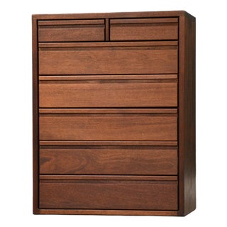1960s Mahogany Tall Mid Century Modern Dresser by Montague Furnishings For Sale