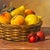 Still Life with Fruit in Basket - Vintage Oil in Ornate Frame by British Artist 1987 For Sale - Image 12 of 12