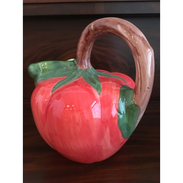 Vintage Tomato Shaped Ceramic Pitcher Chairish