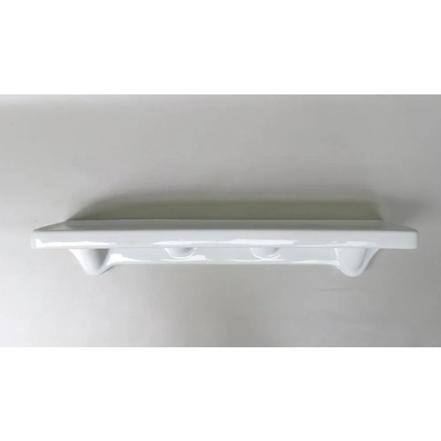 1950s Bathroom Tray Wall Console in Porcelain White, 1950s For Sale - Image 5 of 18