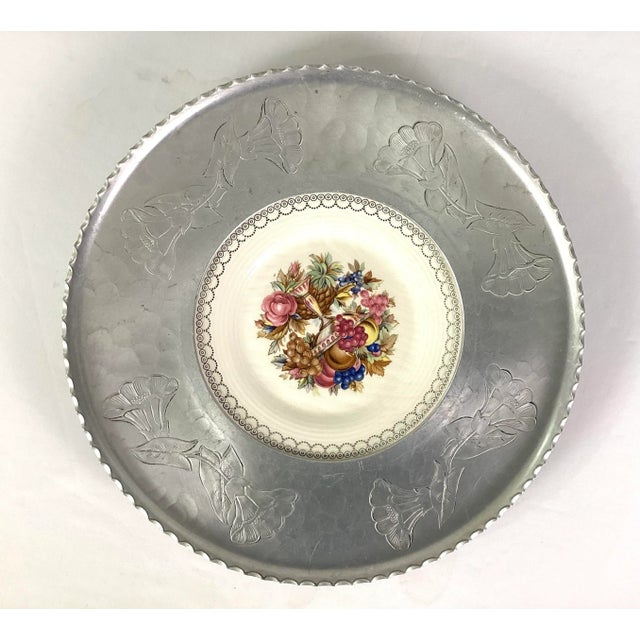 1930s 1930s Farberware Forged Aluminum and Ceramic Platter For Sale - Image 5 of 5