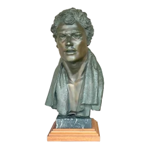 Vintage Regency Glenda Goodacre Attributed Bronze Bust of Man