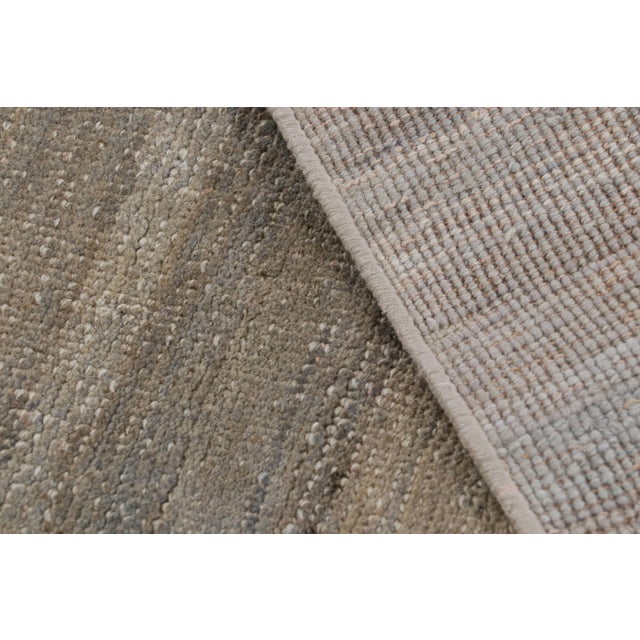 Textile Rug & Kilim’s Textural Rug in Greige Tones and Striae For Sale - Image 7 of 7