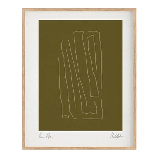 Contemporary Minimalist Abstract Lines Giclee Print, Framed For Sale