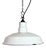 Industrial White Enamel Factory Pendant Lamp, 1960s For Sale