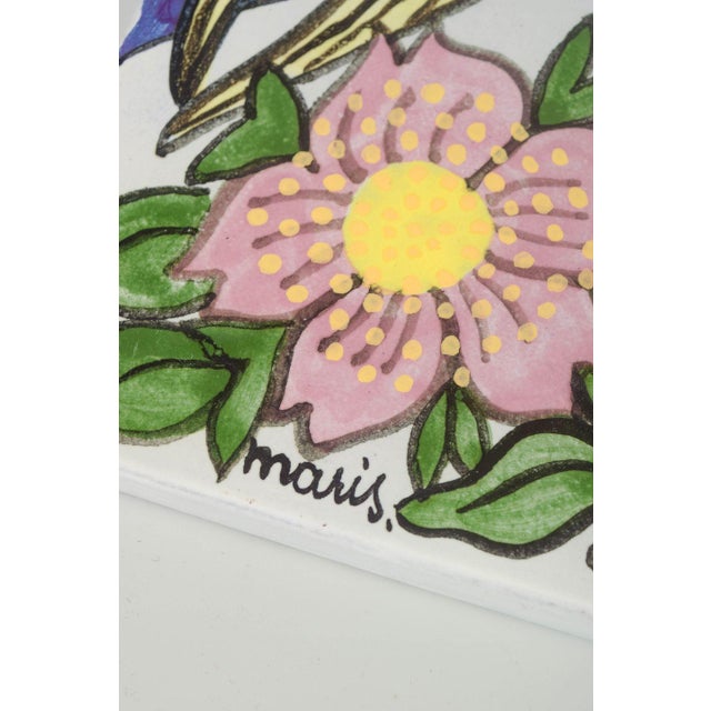 Ceramic Wall Plaque with Female Portrait by Mari Simmulson for Upsala Ekeby, 1960s For Sale - Image 3 of 5