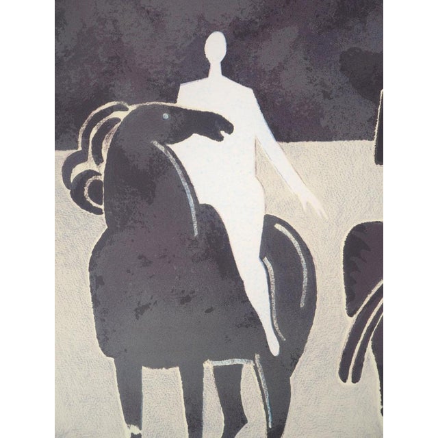 Albert Zavaro, Les cavaliers tricolores, Lithograph For Sale - Image 4 of 8