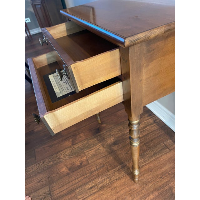 Traditional Mid 20th Century Vintage L. Hitchcock Stenciled Nightstand For Sale - Image 3 of 12