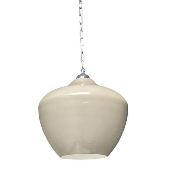 Italian Pair of Italian Murano Gray Glass Pendants, 1980's. For Sale - Image 3 of 7