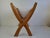 Mid-Century Wooden and Rattan Folding Magazine Rack, Former Czechoslovakia, 1960 For Sale - Image 16 of 18