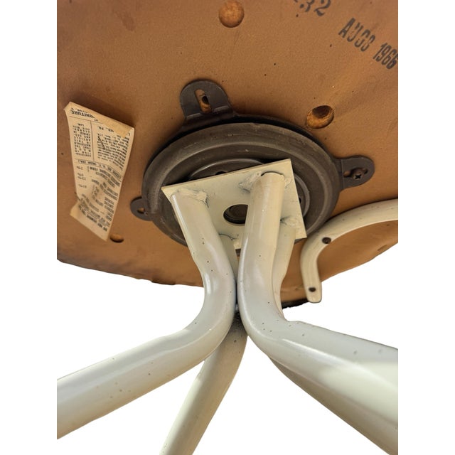 1960s Mid-Century Modern Green Swivel Side Chairs – Pair For Sale - Image 9 of 12