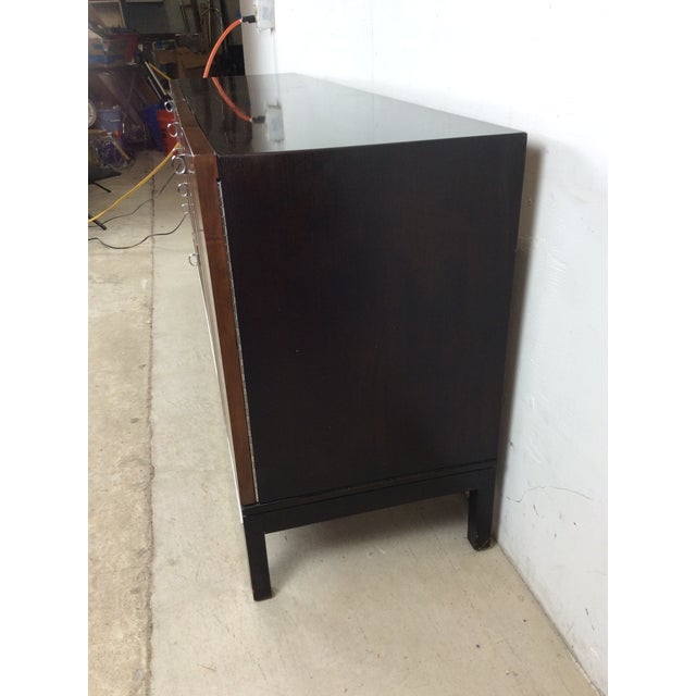 Mid Century Modern Lowboy Dresser With Chrome Accents by American of Martinsville For Sale - Image 9 of 18