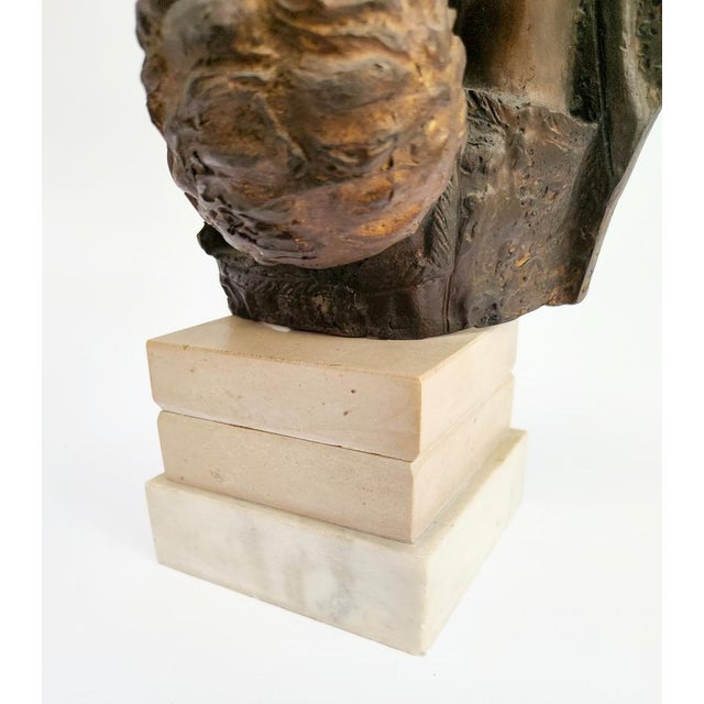 Metal Vintage Mid-Century Bronze Maternity Sculpture by Antonio Merente, 1960s For Sale - Image 7 of 11