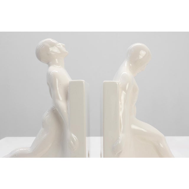 1920s Ceramic Bookends by Godofridus Boonekamp for Plateelbakkerij Schoonhoven, 1920, Set of 2 For Sale - Image 5 of 15
