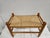 Mid 20th Century Danish Modern Rush Seat Footstool For Sale - Image 5 of 14