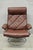 Ekornes ASA Vintage Ekornes Stressless Brown Leather Reclining Swivel Lounge Chair & Ottoman For Sale - Image 4 of 18