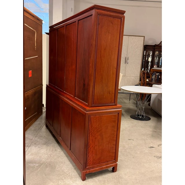 Wood Chinese Rosewood Hutch, Circa 1970's For Sale - Image 7 of 12