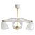 A 1940s Murano glass chandelier attributed to the esteemed Ercole Barovier. Six looped canes of clear Murano glass coil...