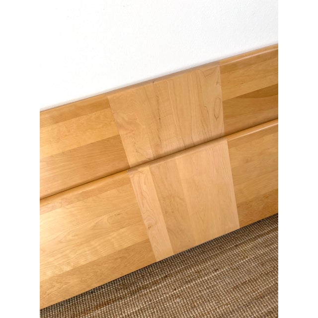 Mid-Century Modern Vintage Mid-Century Modern Heywood Wakefield Encore Style King Headboard & Footboard Bed Frame For Sale - Image 3 of 11