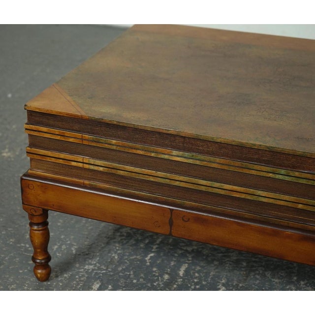 Vintage Leather Faux Stack of Books Coffee Table with Internal Storage For Sale - Image 18 of 18